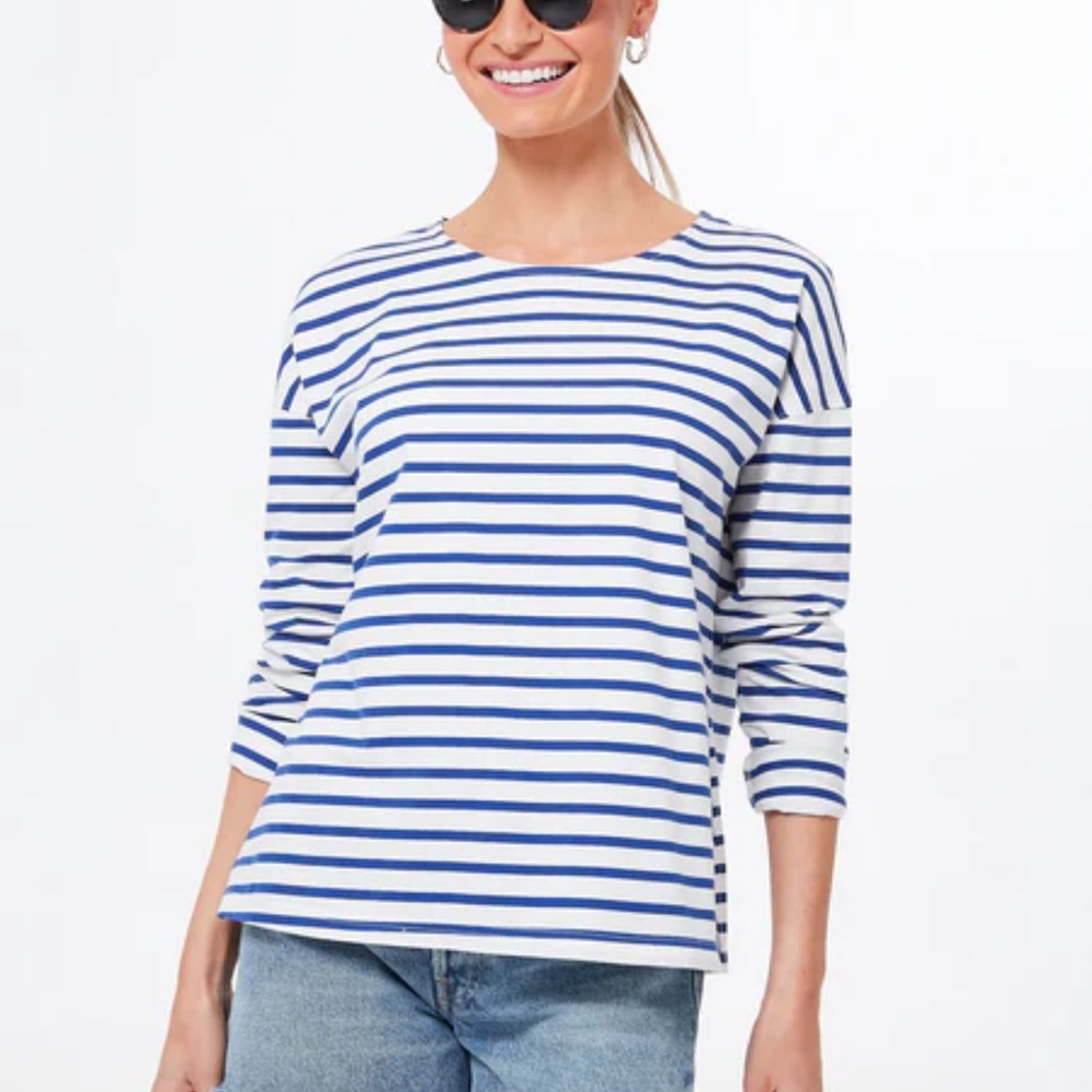 Pomander place Striped Blue and White Women's Top S